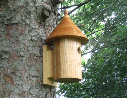 Turned Hardwood Birdhouse