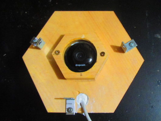 Dropcam in outdoor birdhouse roof