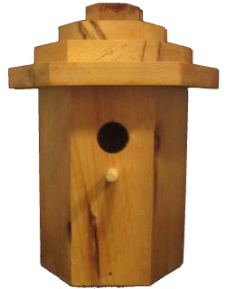 Hexagonal Birdhouse Knotty White Pine
                          Main picture